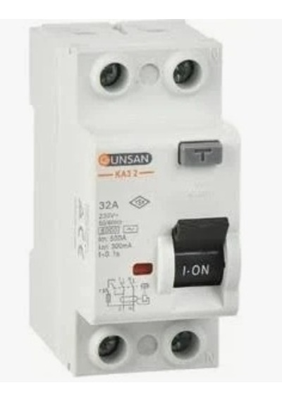 1 Adet Günsan 2x32a 30ma Kaçak Akım Rölesi Ka3-32/30ma