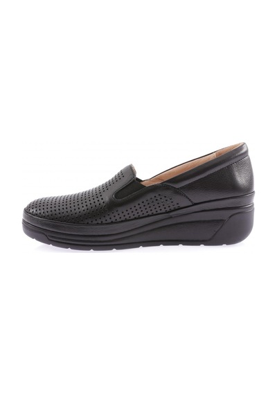 Dgn 3536 Kadin Lazerli Kalin Taban Comfort Ayakkabi 3536-2106-R1534 Siyah