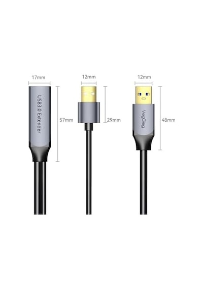 Usb 3.0 Uzatma Kablosu Sinyal Güçlendirici Extender Destekli Usb-a Uzatıcı Kablo 5 Metre