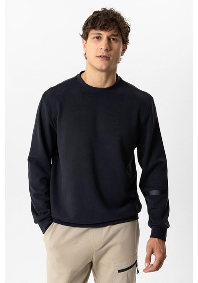 Backandbond Antrasit Regular Fit Bisiklet Yaka Sweatshirt