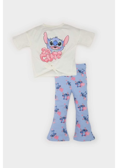 Defacto Disney Lilo & Stitch 2'li Takım Kısa Kollu Tişört Fitilli Kaşkorse İspanyol Paça Tayt Kız Bebek E480 Mavi Defacto Disney Lilo & Stitch 2'li Takım Kısa Kollu Tişört Fitilli Kaşkorse İspanyol Paça Tayt Kız Bebek E480 Mavi