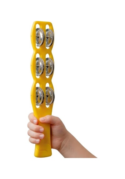 Temel Plastik Çubuk Tef 6 Zilli Sarı 26 Cm