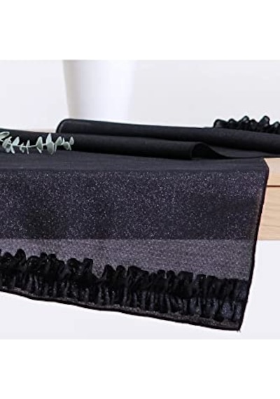 Simli Keten Runner Fırfırlı 45x150 Cm V0002074 Genel