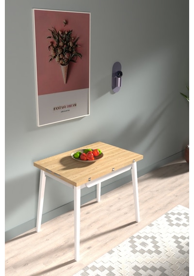 Vilinze Avanos Ahşap Ayaklı Katlanır Kanatlı Mdf Mutfak Masası - 60x90+60 90x120 Cm Naturel Vilinze Avanos Ahşap Ayaklı Katlanır Kanatlı Mdf Mutfak Masası - 60x90+60 90x120 Cm Naturel