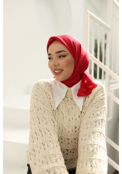 Silk Home Organik Jazz Eşarp 78002-31 Kırmızı
