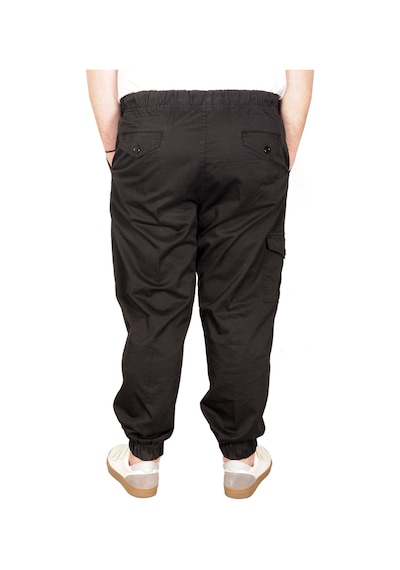 Mode Xl Büyük Beden Erkek Keten Kargo Jogger Valencia 21911 Siyah 001