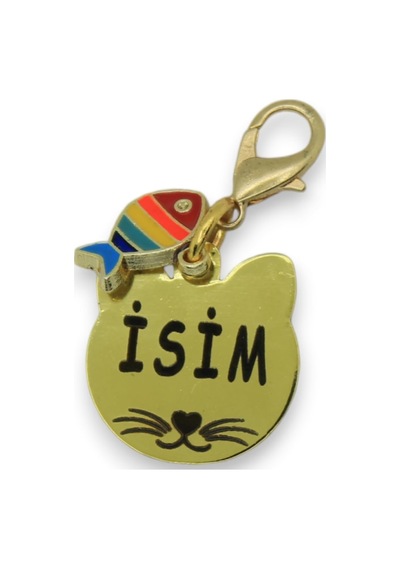 Caramelos Isimli Kedi Tasması Künyesi- Paslanmaz Metal- Çelik- Kişiye Özel Isimlik Çok Renkli-tek Ebat Diğer