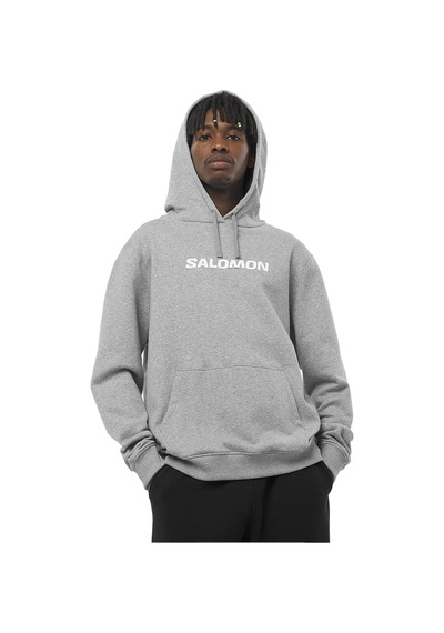 Salomon Salomon Sal Logo Perf Hoodie Erkek Gri Sweatshirt 1009 Gri