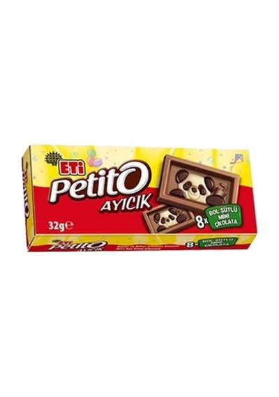 Eti Petito Ayıcık Mini Sütlü Çikolata 32 G 16'lı 3'li Avantaj Paketi Mıchu
