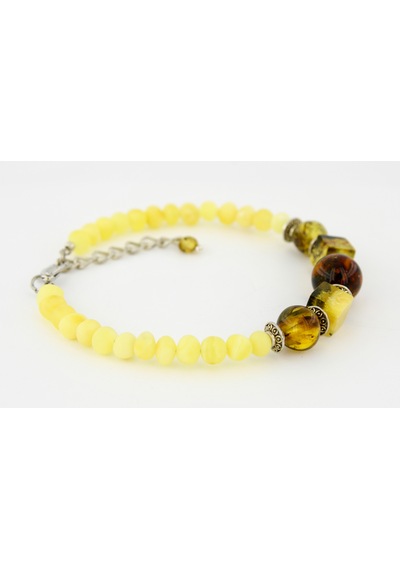 Kehribar Bayan Bileklik Özel Tasarım Ambergold Blk23-70 Çok Renkli