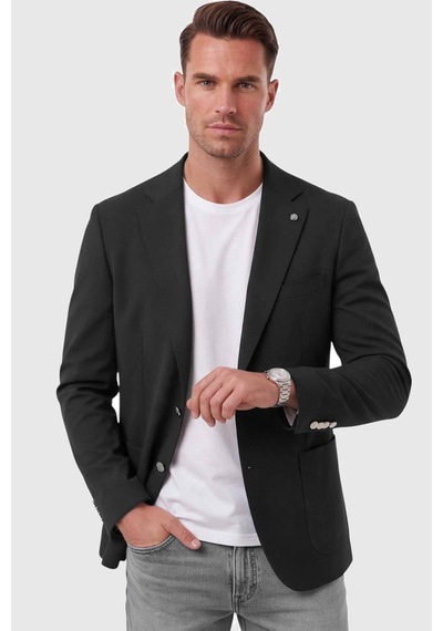 Rizzup Erkek Slim Fit Likralı Siyah Blazer Ceket Metal Düğmeli Torba Cepli Spor Ceket 2600828 Rizzup Erkek Slim Fit Likralı Siyah Blazer Ceket Metal Düğmeli Torba Cepli Spor Ceket 2600828