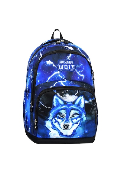 3 Göz Hungry Wolf Kurt Okul Çantası + Termal Beslenme + Kalemlik + Anahtarlık + Suluk Kurt Çanta