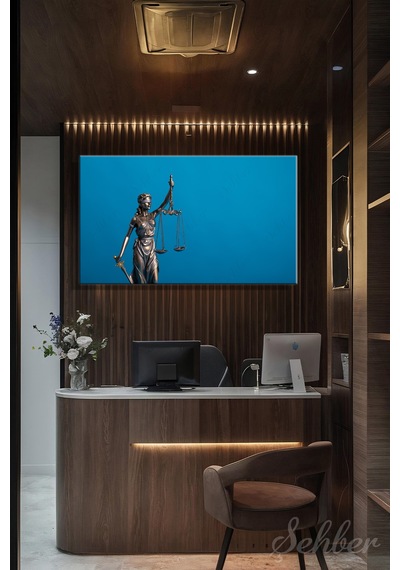 Kanvas Tablo Adalet Tanrıçası Themis Lady Justice Yatay Duvar Tablosu - 4787 Çok Renkli