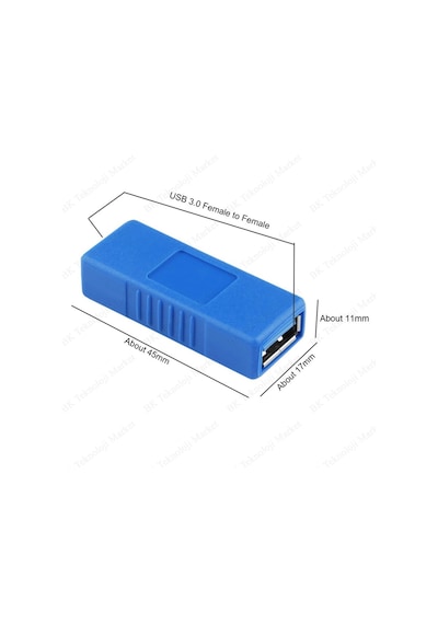 Usb 3.0 Dişi - Dişi Uzatma Adaptörü