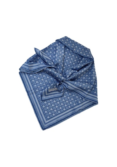 Mısırlı Eşarpları Tesettür Giyim Soft Pamuk Kadın Eşarp - Lacivert - Krem, 90x90 Cm