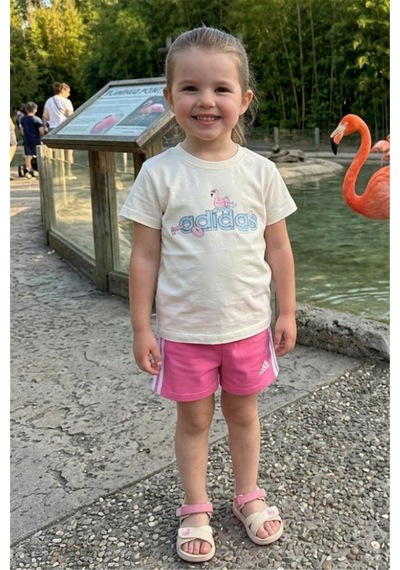 Noble Kids Kız Çocuk Yazlık Logo Baskılı Tişört Ve Şort Takım Ekru Noble Kids Kız Çocuk Yazlık Logo Baskılı Tişört Ve Şort Takım Ekru