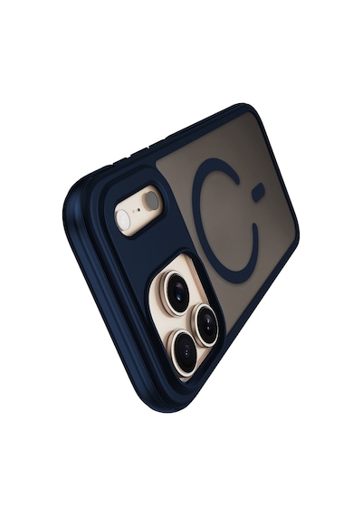 Buff Apple iPhone Uyumlu 17 Pro Max Magsafe Air Bumper Kılıf Dark Blue Koyu Mavi