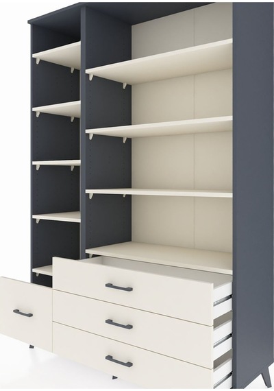 Hyperion Dolap 9 Raflı 4 Çekmeceli 132x44x195 Antrasit-aytaşı/aytaşı Aytası/aytası - Antrasıt Hyperion Dolap 9 Raflı 4 Çekmeceli 132x44x195 Antrasit-aytaşı/aytaşı Aytası/aytası - Antrasıt