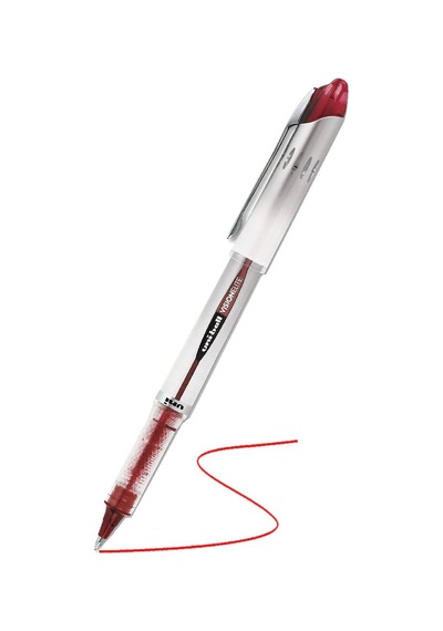 Pilot Kalem Ub-200 Vision Elite 0.8mm 1 Adet Uniball Pilot Kalem 0.8 Mm Roller Uçlu Pilot Kalem İnce Uçlu Likit Mürekkep Kırmızı