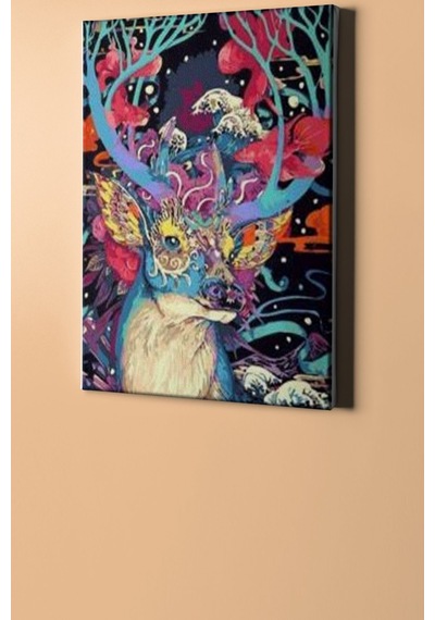 Webstyle Sayılarla Boyama Seti Kasnaklı Soyut Geyik 40 X 50 Cm
