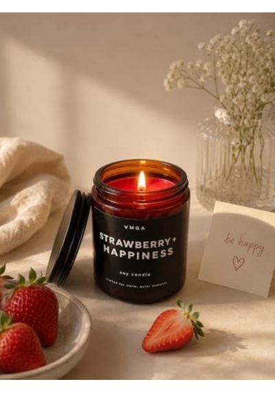 Vmga Çilek Ve Mutluluk 200 Gr Kırmızı Soya Mum Amber Cam Kavanozlu El Yapımı Aromaterapi Mumu Cozy Ve Dekoratif Ev Mumu 50 x 22 Vmga Çilek Ve Mutluluk 200 Gr Kırmızı Soya Mum Amber Cam Kavanozlu El Yapımı Aromaterapi Mumu Cozy Ve Dekoratif Ev Mumu 50 x 22