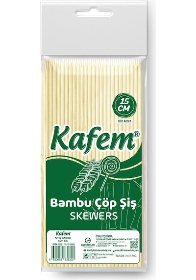 Kafem Bambu Çöp Şiş 15 CM 100'lü