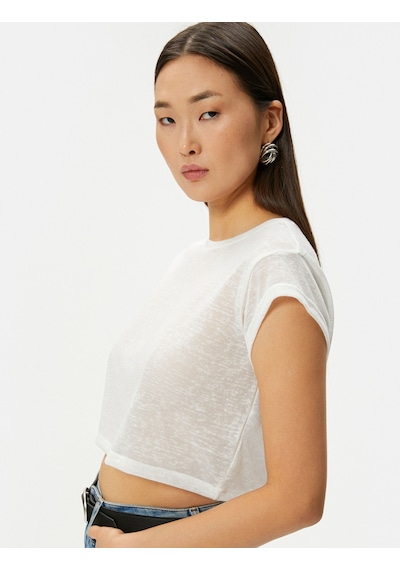 Koton Crop Tişört Kısa Kollu Slim Fit Bisiklet Yaka Beyaz 4sak50020ek 4SAK50020EK000 Beyaz Koton Crop Tişört Kısa Kollu Slim Fit Bisiklet Yaka Beyaz 4sak50020ek 4SAK50020EK000 Beyaz
