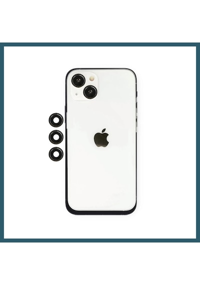 Bezos İphone 14 Uyumlu Shine Kamera Lens - Siyah Ob