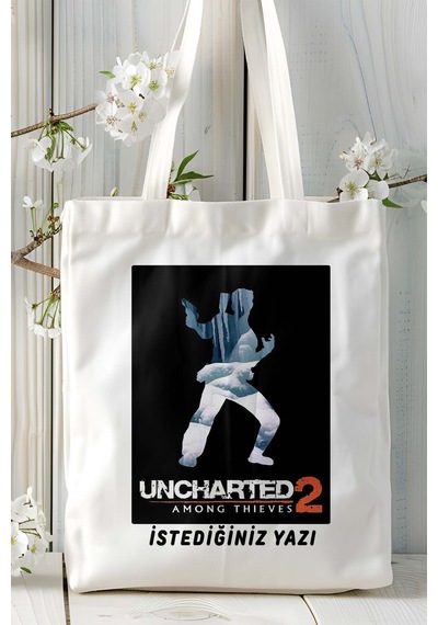 Art Hediye Uncharted 2: Among Thieves Oyun Baskılı Omuz Çanta Kişiye Özel Model 5 Çok Renkli