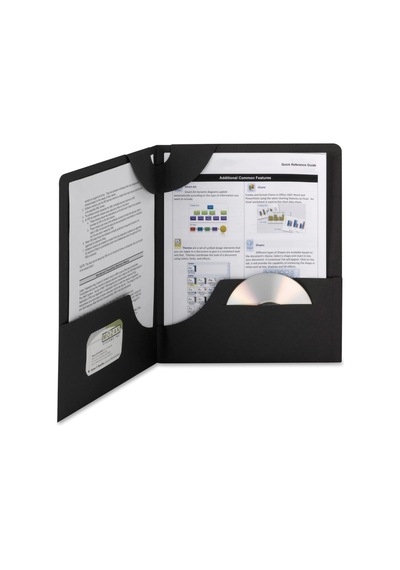 Smead Lockit İki Cepli Ağır Klasör, Mektup Boyutu, Siyah, Kutu Başına 25 87981