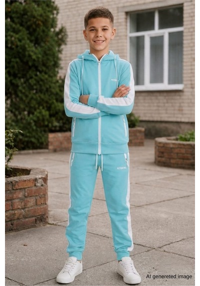 Pina Kids Erkek Çocuk Scuba Potential Kalın Şeritli Kapüşonlu Dalgıç Kumaş Eşofman Takımı Esf7026 Su Yeşili Pina Kids Erkek Çocuk Scuba Potential Kalın Şeritli Kapüşonlu Dalgıç Kumaş Eşofman Takımı Esf7026 Su Yeşili