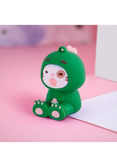 E2M Sevimli Kedi Anahtarlıklı Telefon Standı Yeşil
