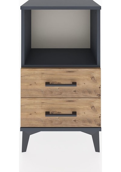Arges Komodin 2 Çekmeceli 44x30x80 Antrasit-çam Antrasit
