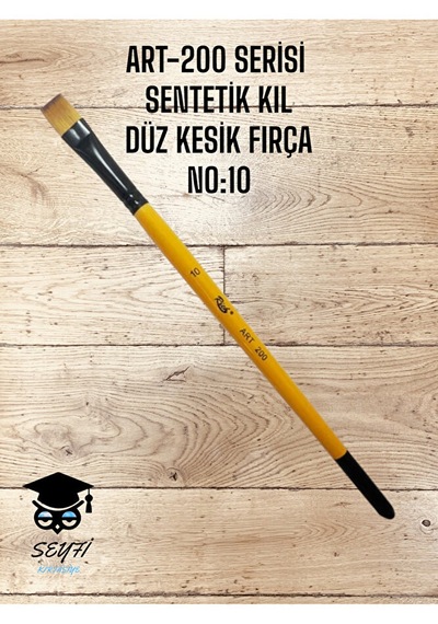 Art-200 Serisi Sentetik Düz Kesik Kıl Fırça No:10