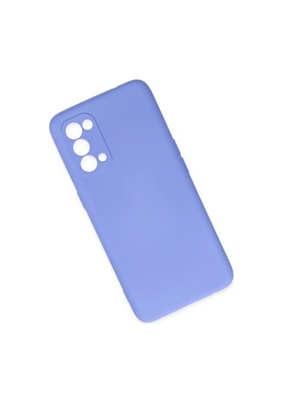Oppo Reno 5 Kılıf Nano İçi Kadife Silikon - Lila Renkli