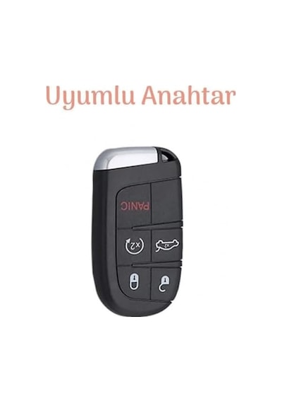 Autohan Keys Lüks Egea Cross 500x 500l Uyumlu Anahtar Kılıfı, Siyah Ve Altın Renk, 5 Butonlu, N Standart