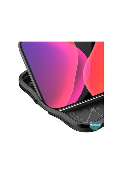Microsonic Apple Uyumlu iPhone 13 Pro Kılıf Deri Dokulu Silikon