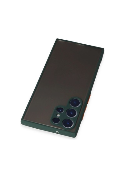 Samsung Uyumlu  Galaxy S22 Ultra Kılıf Montreal Silikon Kapak - Yeşil Çok Renkli