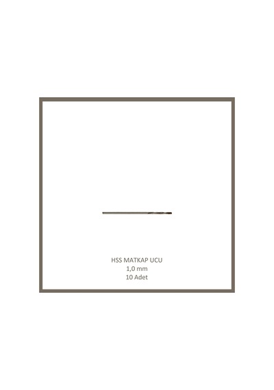 Hss Matkap Ucu 1 Mm, Metal, Ahşap, Plastik İçin 10 Adet