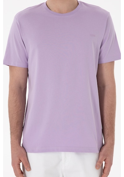 U.S. Polo Assn. Erkek Regular Fit Bisiklet Yaka Lila Basic Tişört 50305928-VR034