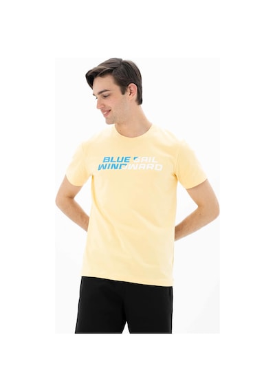 AR-MA Arma Erkek Slim Fit Bisiklet Yaka Tişört Y25344452401 Sarı