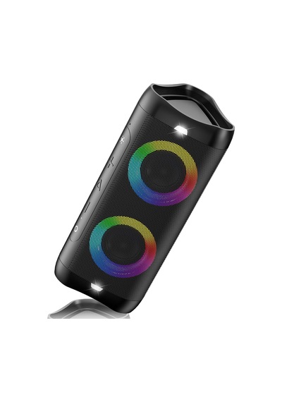 Işıklı Bluetooth Hoparlör, 30w Stereo Ses, Bass Boost, Ipx5 Su Geçirmez, 20h Çalma Süresi, Dahili Mikrofonlu Taş