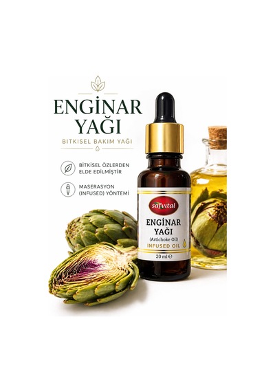 Enginar Yağı 20 Ml Maserasyon Bitkisel Bakım Yağı Cilt Ve Saç İçin Doğal Günlük Kullanım