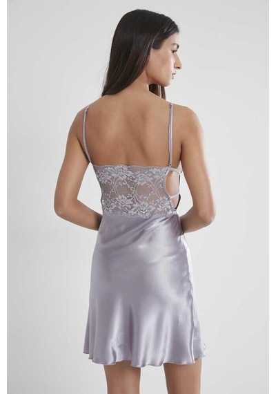 Pierre Cardin Saten Güpürlü Gecelik 630 Royal