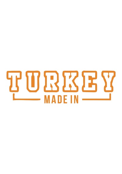 Made In Turkey Araba Sticker 17x17 Cm Turuncu