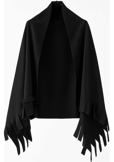 Softiva Polar Omuz Şalı 70x180 Cm Unisex Kışlık Şal Siyah 11