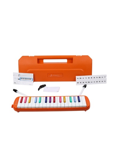 32 Tuşlu Plastik Çantalı Turuncu Melodika