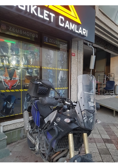 2019-23 Yamaha Tenere700 Şeffaf Ön Cam Zeus 13CM Uzun 42CM 4MM Tenere 700