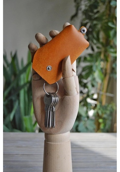 Oh Deer Leather Hakiki Deri Anahtarlık - Cüzdan Tipi Kapalı Tasarım