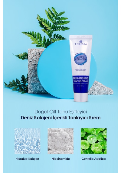 Lekeli Ciltler Için Kolajen Içerikli Tone-up Beyazlatıcı Krem 50ml